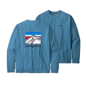 M's Line Logo Ridge Organic Crew Unisex Sweatshirt Medium